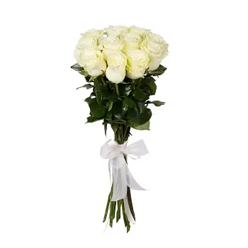 Букет белых роз 80 см 